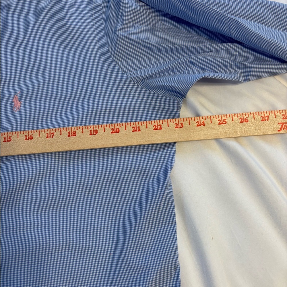 Ralph Lauren Yarmouth Blue Gingham Button Down Shirt Men’s 15.5 34/35 - Picture 2 of 7